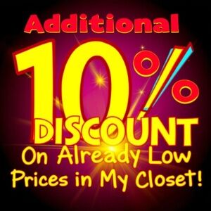 LIKE & SHARE - To Be Notified on my Additional 10% Discount SALE-